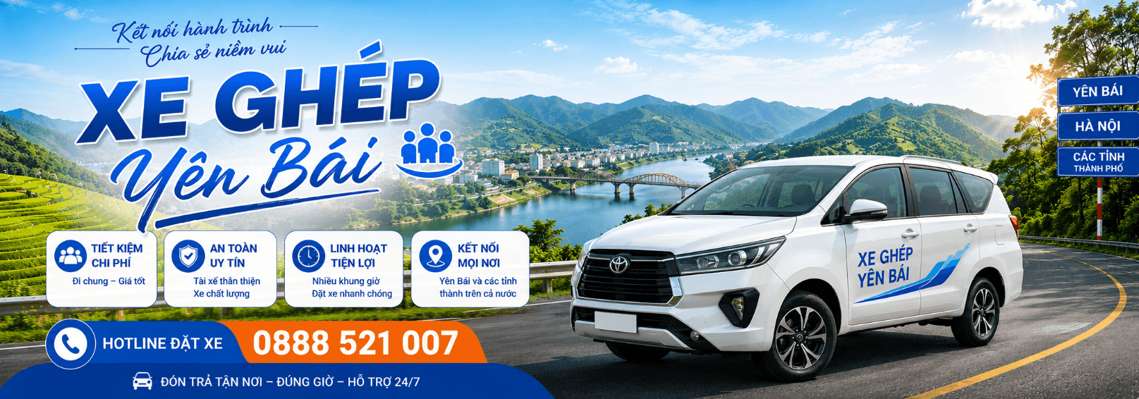 Xe ghép Nghĩa Lộ đi Hà Nội — Xe Ghép Yên Bái